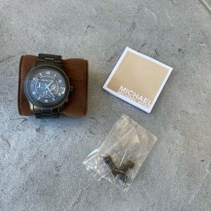 Micheal Kors Men Oversized Runway Black-Tone Watch MK8226